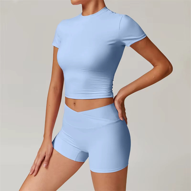 Nude Feel Yoga Set Sport Outfit for Woman Sportswear Two Piece Fitness Suit Flared Leggings Underwear Sets Workout Tracksuit