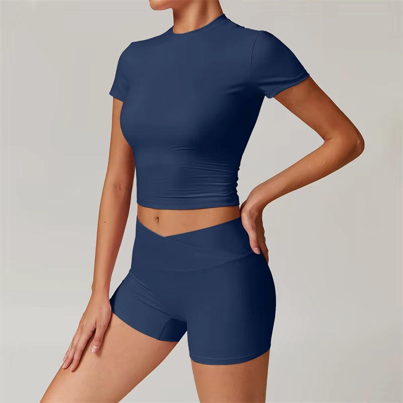 Nude Feel Yoga Set Sport Outfit for Woman Sportswear Two Piece Fitness Suit Flared Leggings Underwear Sets Workout Tracksuit